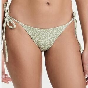 Eberjey Women's Sadie Bikini Bottoms in pear/ivory size small